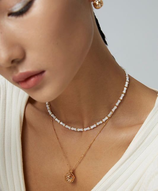 Bamboo Pearl Necklace